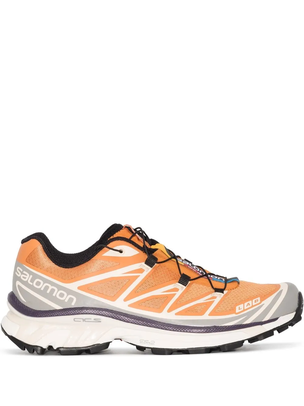 

Salomon S/Lab tenis con agujetas y parche del logo - Naranja