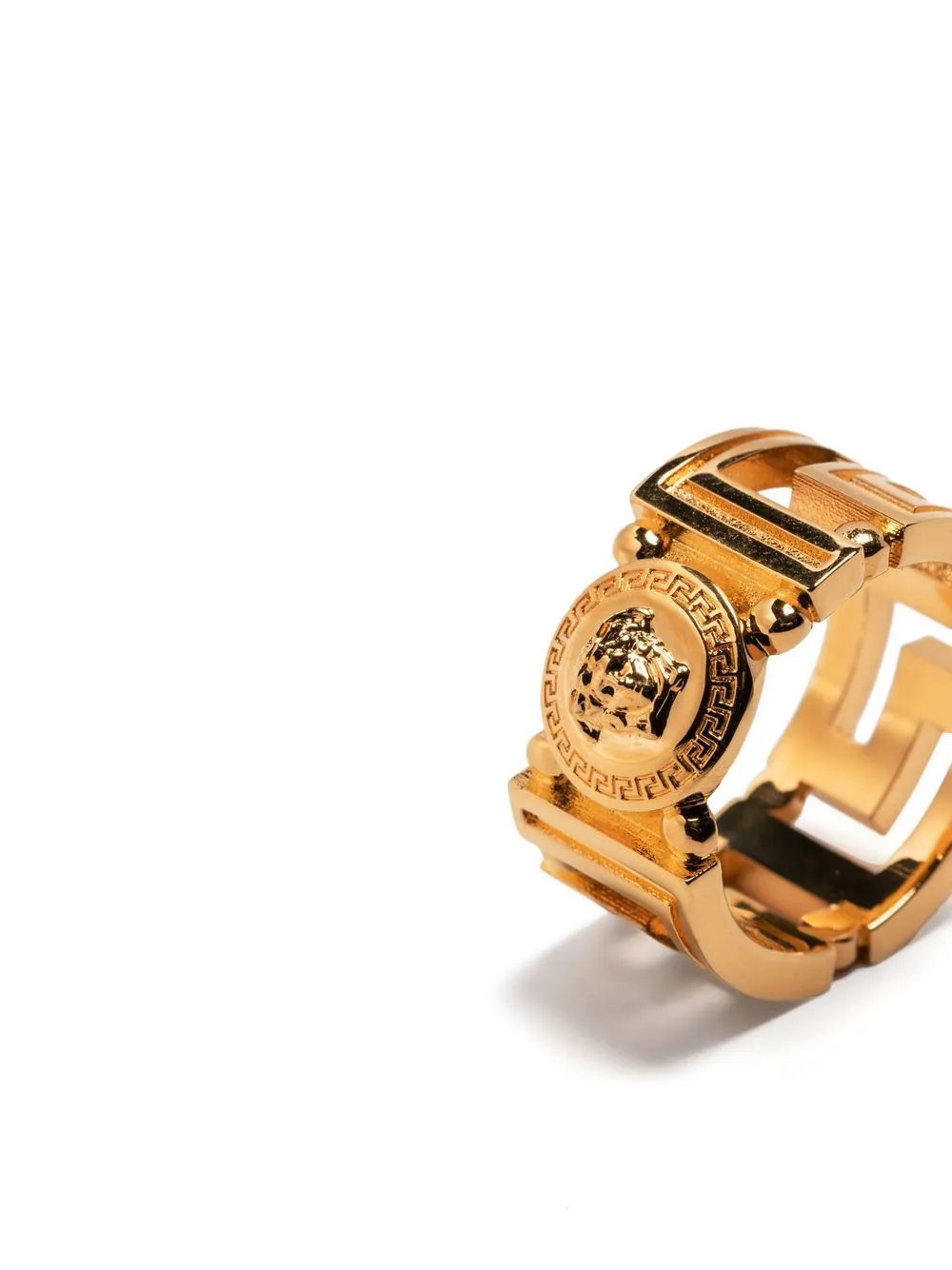 Versace Gold-plated Medusa Head Ring In Gold