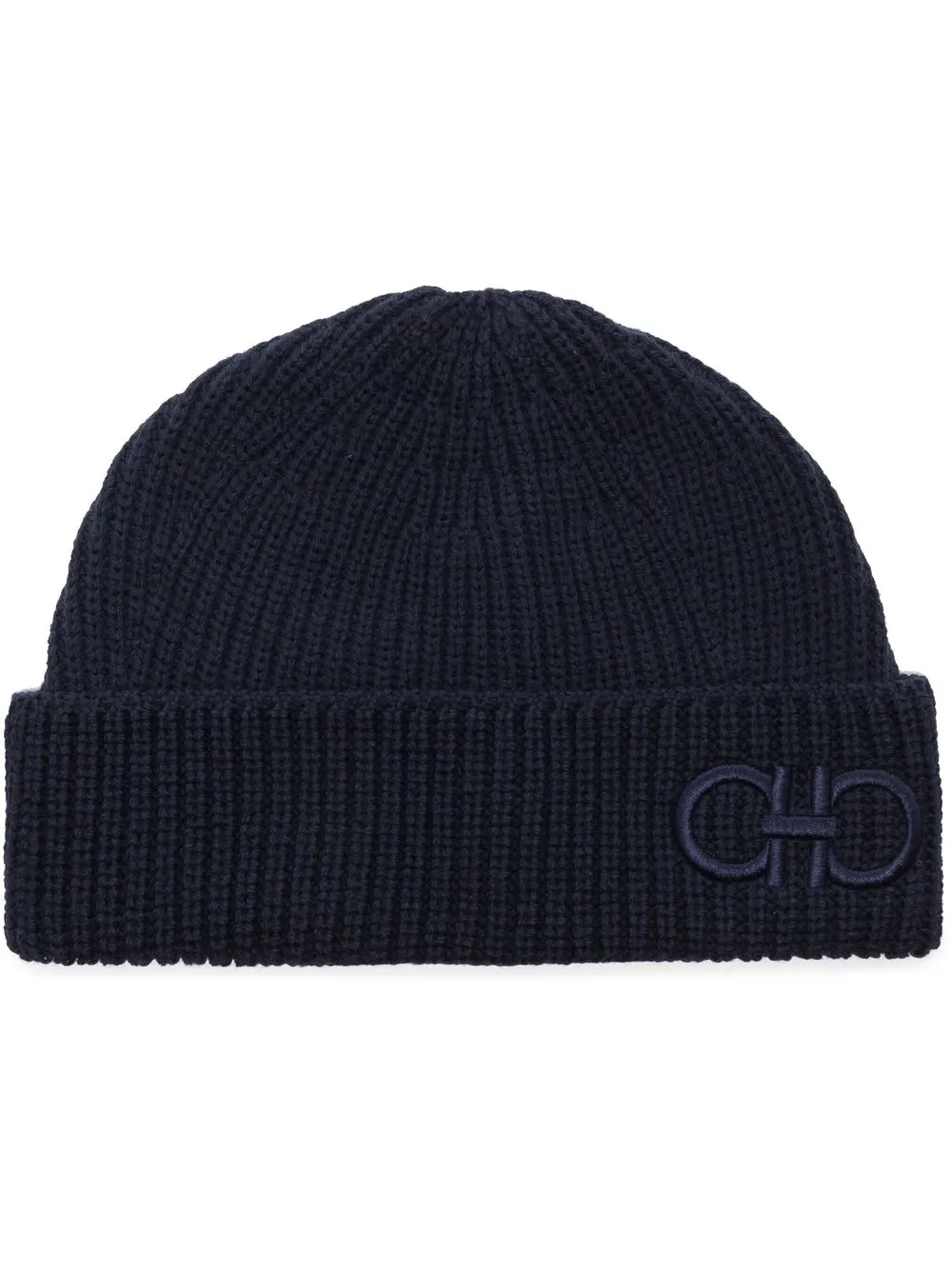 Ferragamo embroidered-motif ribbed-knit Beanie - Farfetch