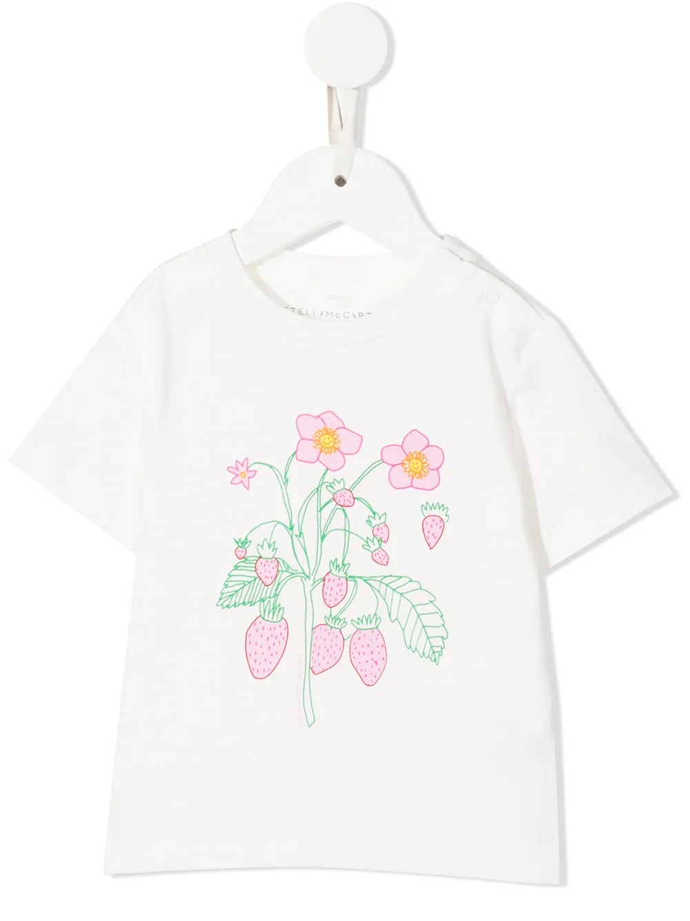 

Stella McCartney Kids playera con fresas estampadas - Blanco