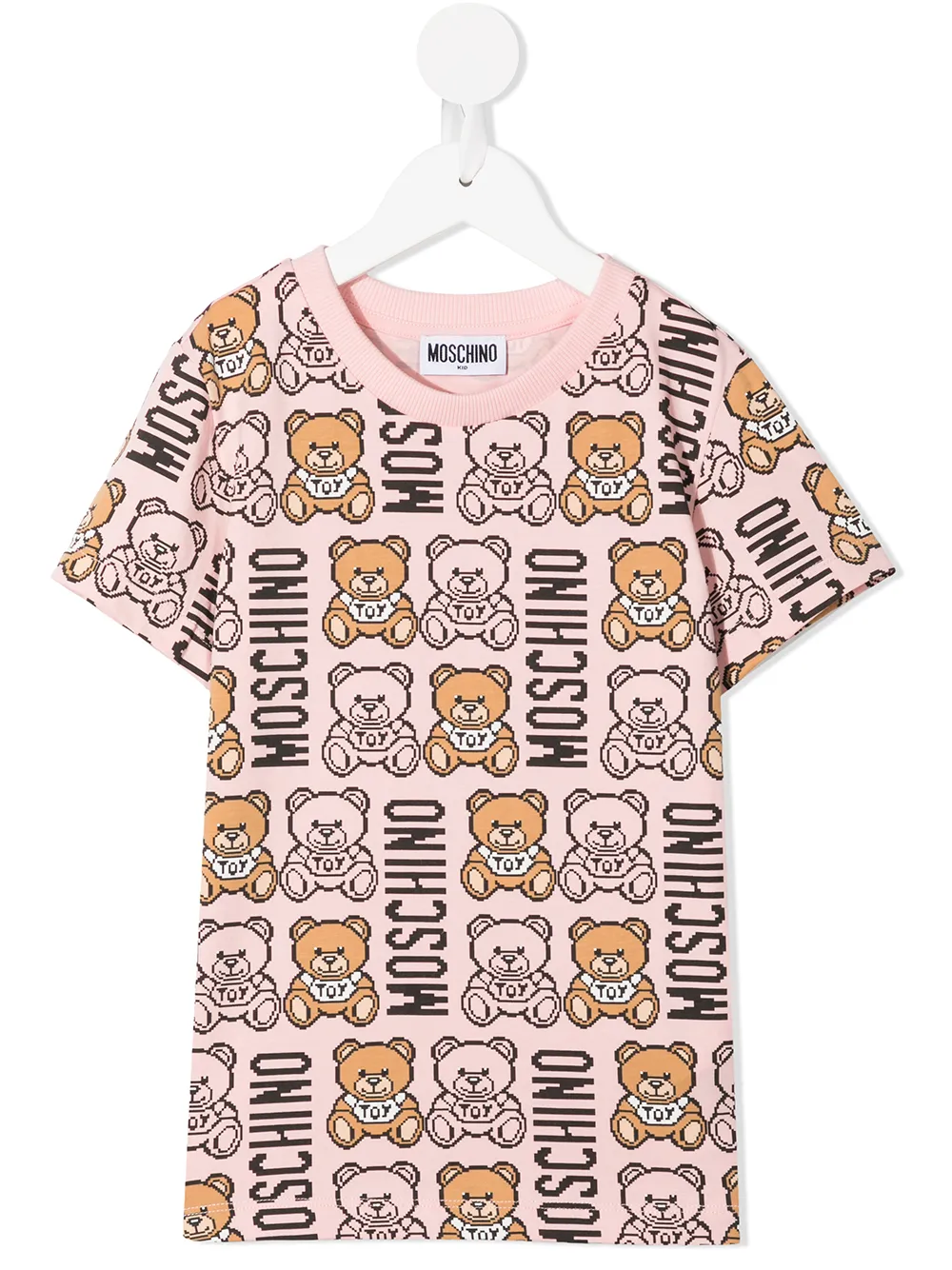 фото Moschino kids футболка teddy bear с логотипом