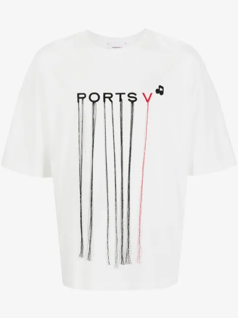 Ports V T-shirt met logoprint