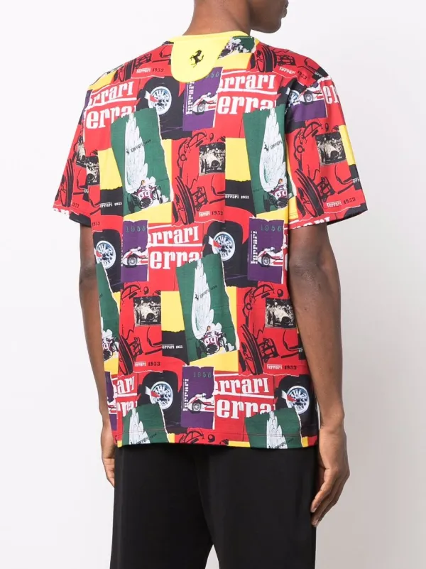Ferrari Patchwork crew-neck T-shirt 