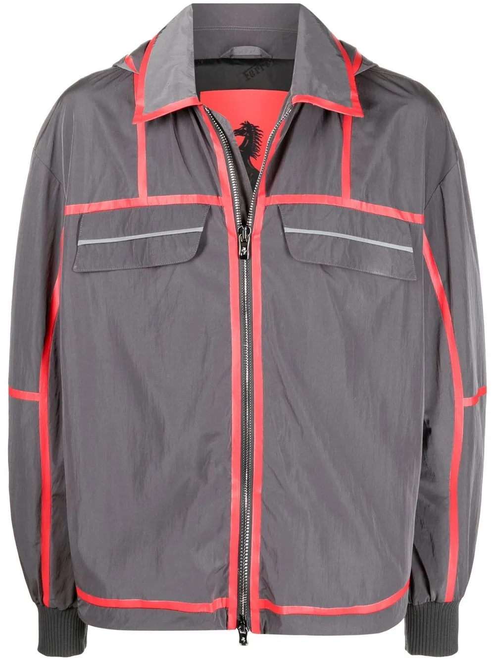 

Ferrari zip-up shirt jacket - Grey