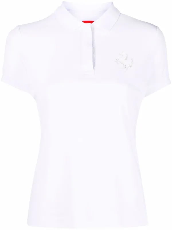 Ferrari logo-print Polo Shirt - Farfetch