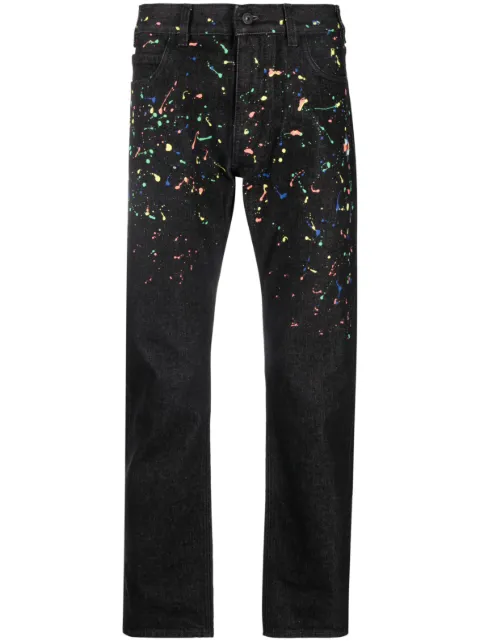 Marcelo Burlon County of Milan paint-splatter straight-leg jeans