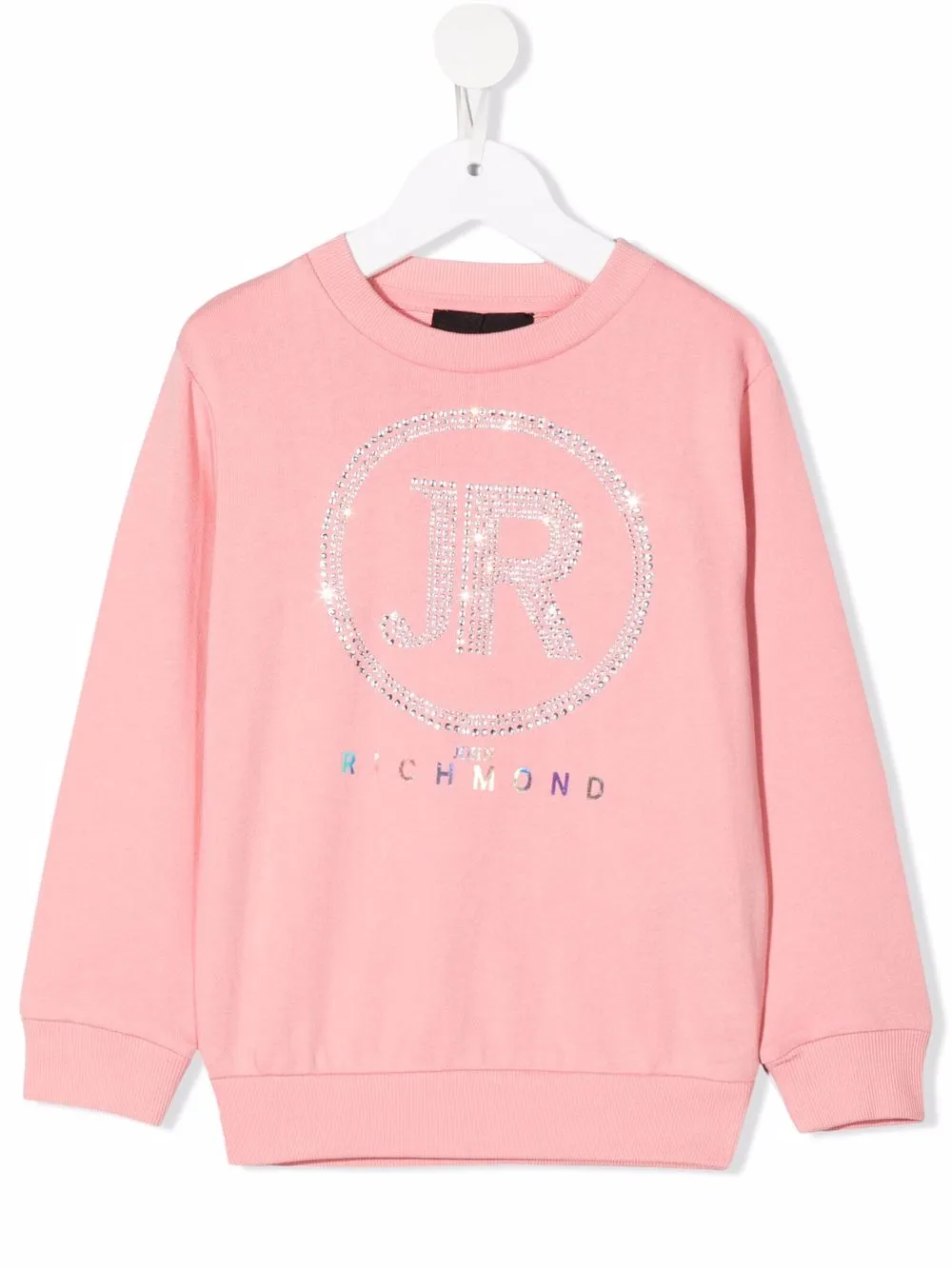 

John Richmond Junior playera con logo de strass - Rosado