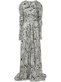 Natasha Zinko daisy-print floor-length dress - Black