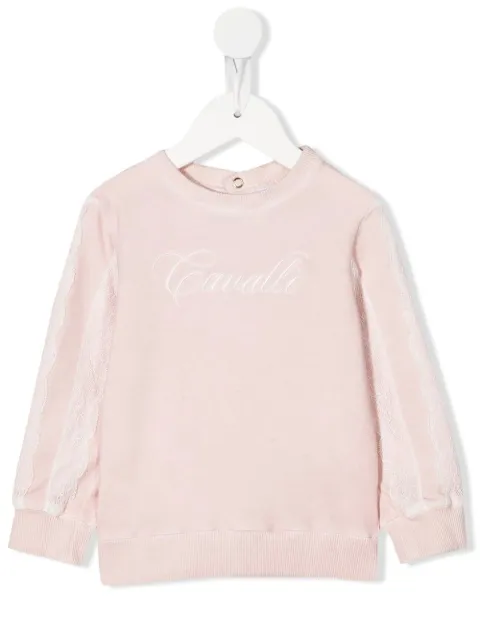 Roberto Cavalli Junior embroidered logo sweatshirt