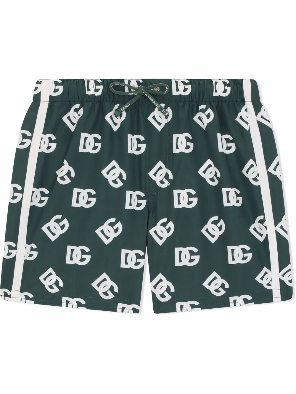 

Dolce & Gabbana Kids shorts de playa con logo estampado - Verde