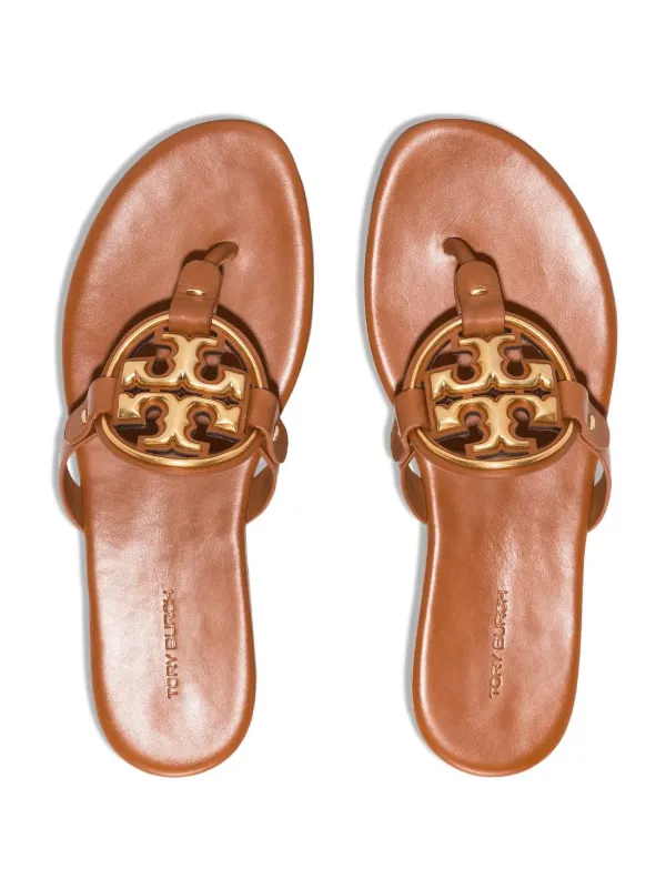 Tory Burch Miller Flat Thong Sandals - Brown