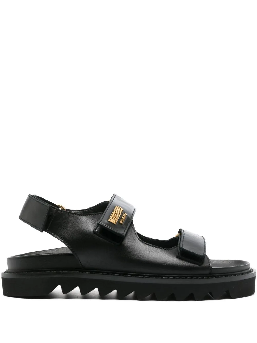

Moschino logo-plaque touch-strap sneakers - Black