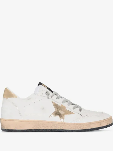 Golden Goose Ball Star trainers with gold star and heels tab
