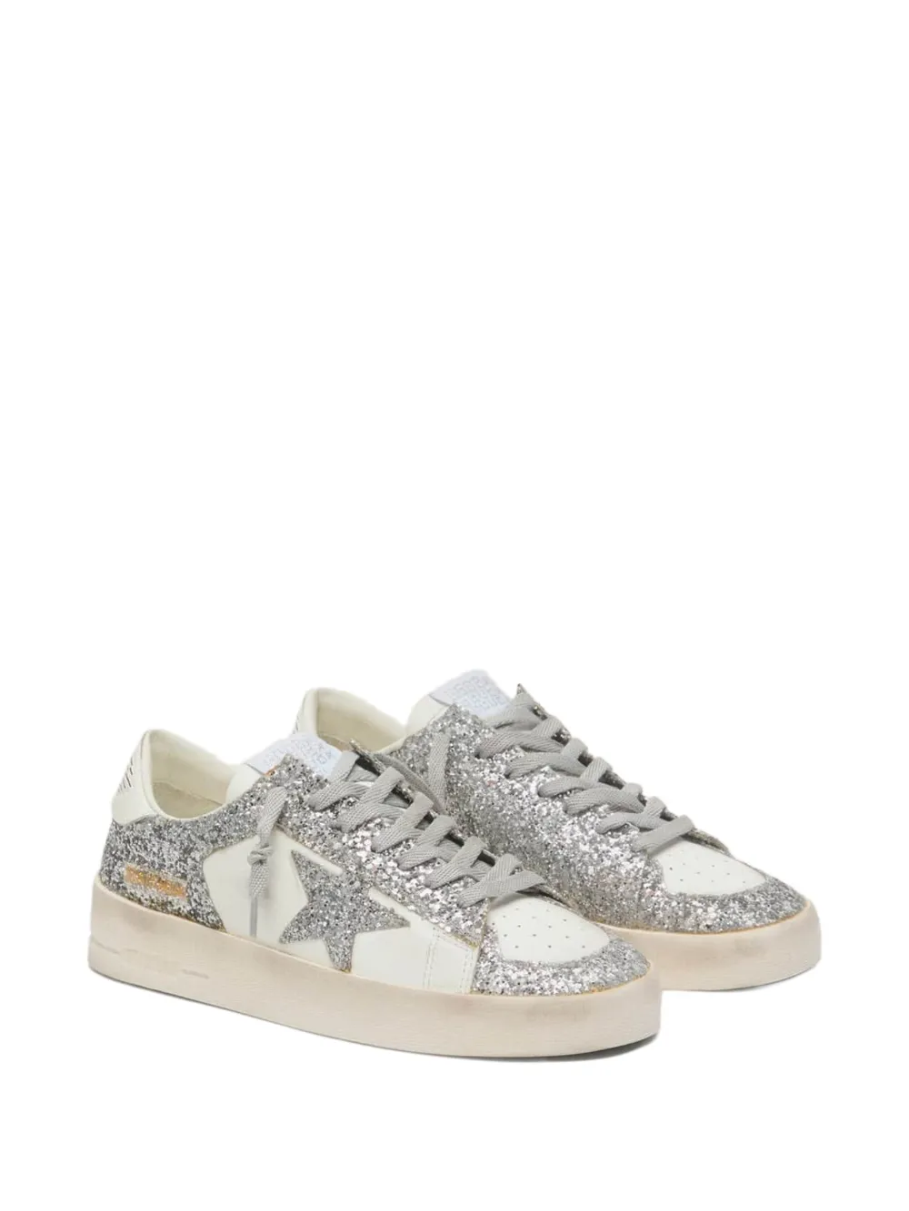 Golden Goose Stardan sneakers met glitter Wit