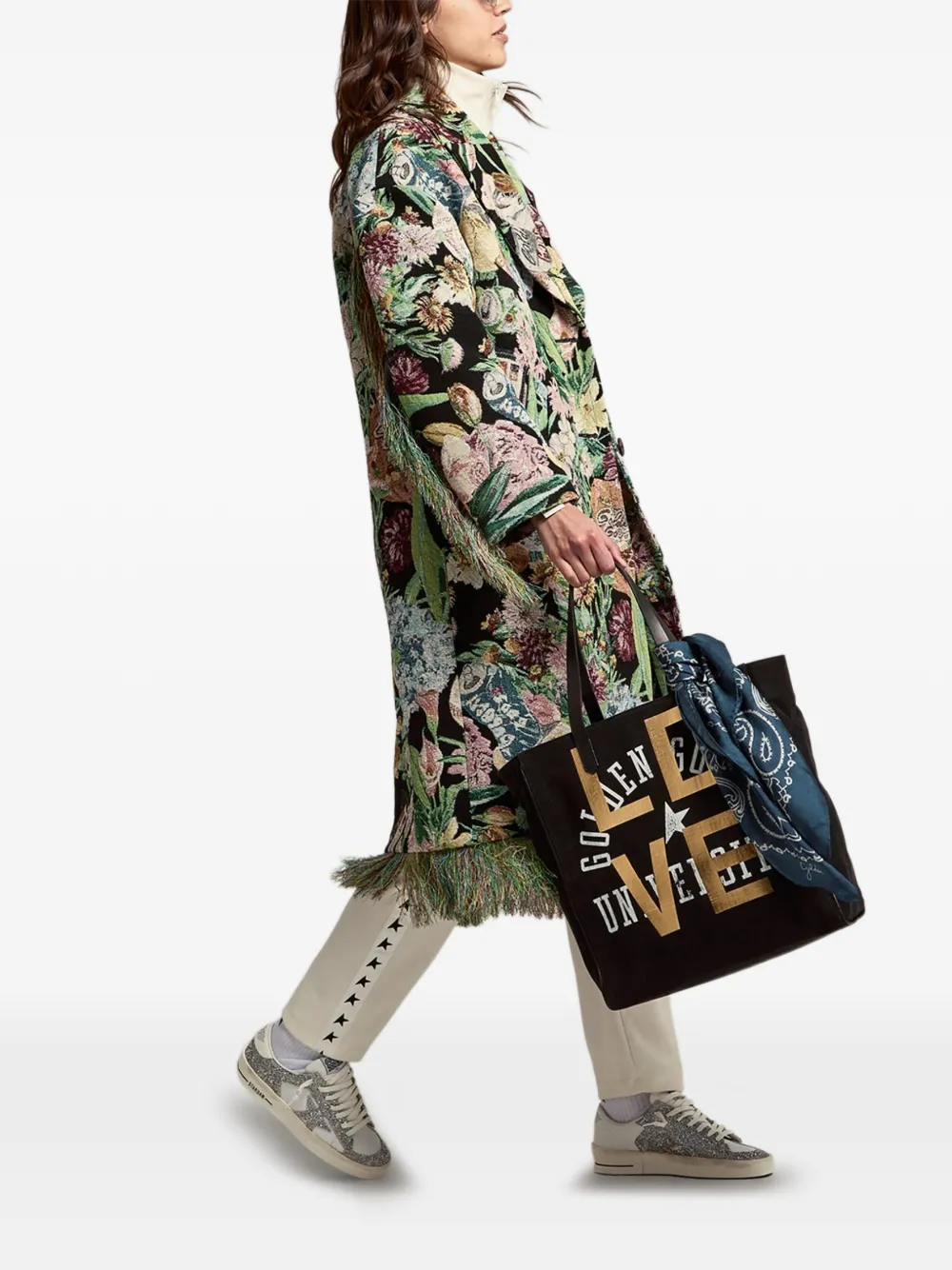 Golden Goose Stardan sneakers met glitter Wit