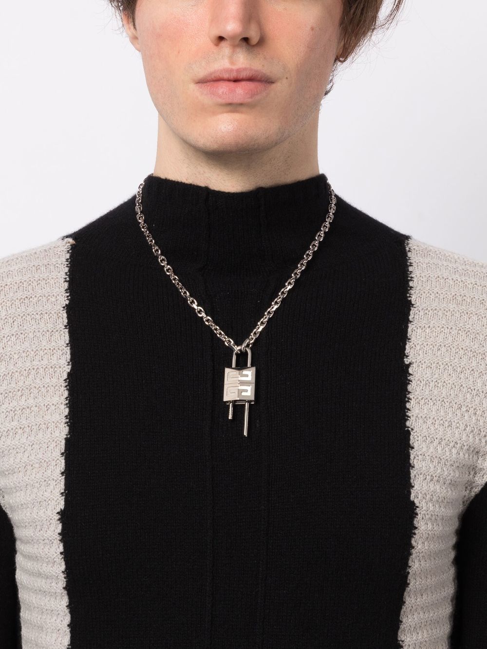 Givenchy Halsketting met gegraveerd logo - Zilver