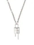 Givenchy logo-engraved lock necklace - Silver