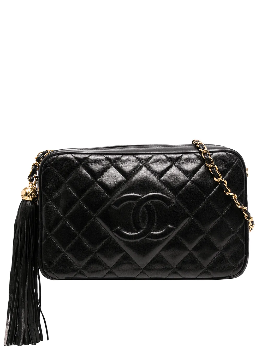 

Chanel Pre-Owned bolsa crossbody con capitonado de rombos CC 1995 - Negro