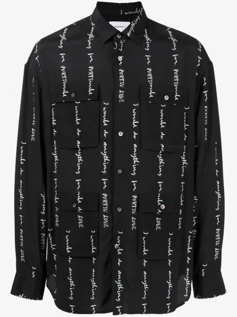 Ports V graphic-print multi-pocket shirt 
