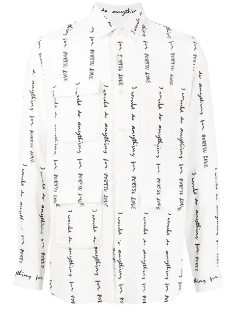 Ports V graphic-print multi-pocket shirt 