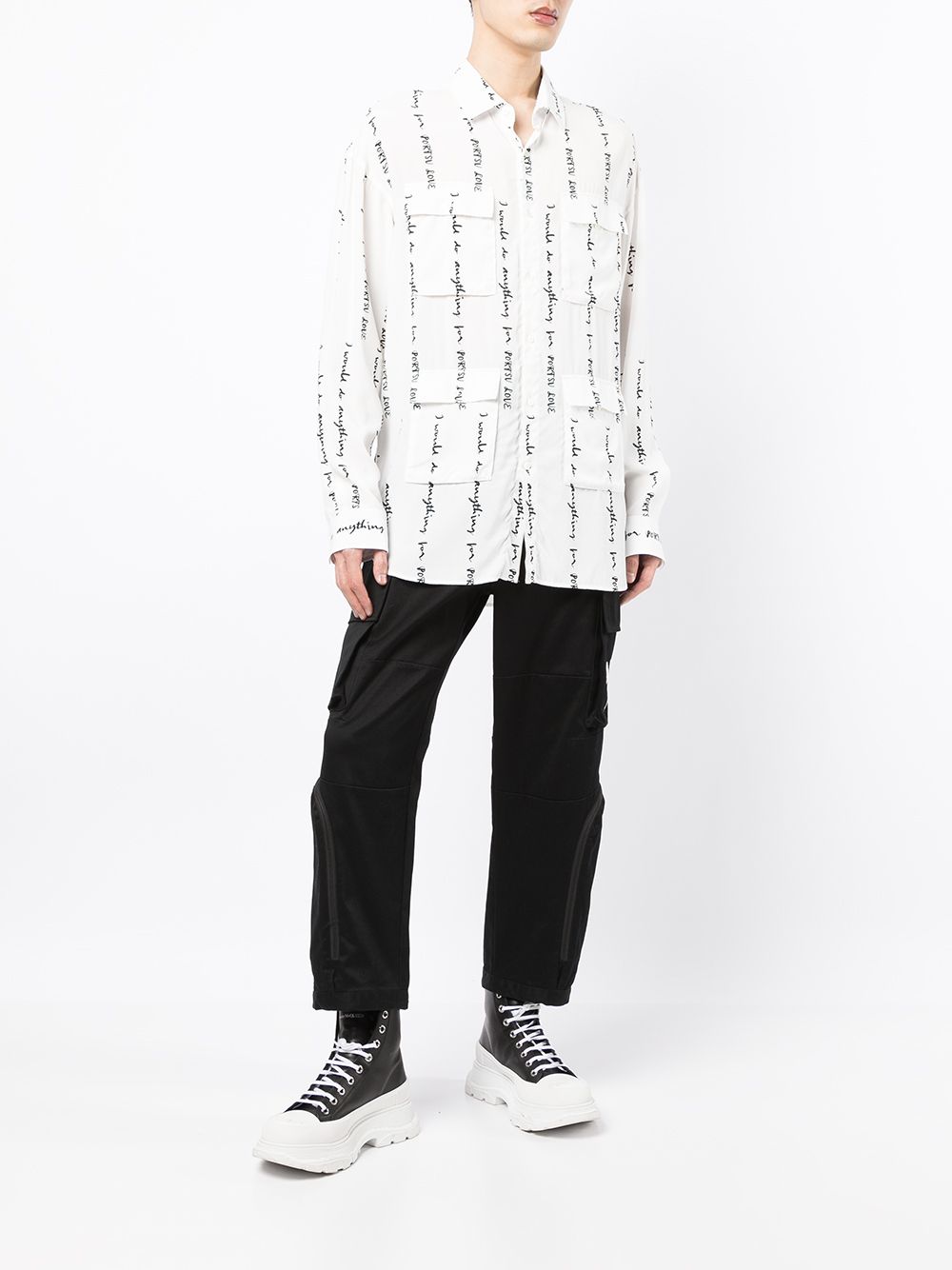 Ports V Shirt met print - Wit