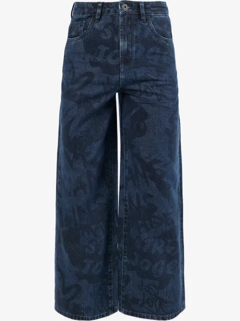 Ports V all-over graffiti print jeans