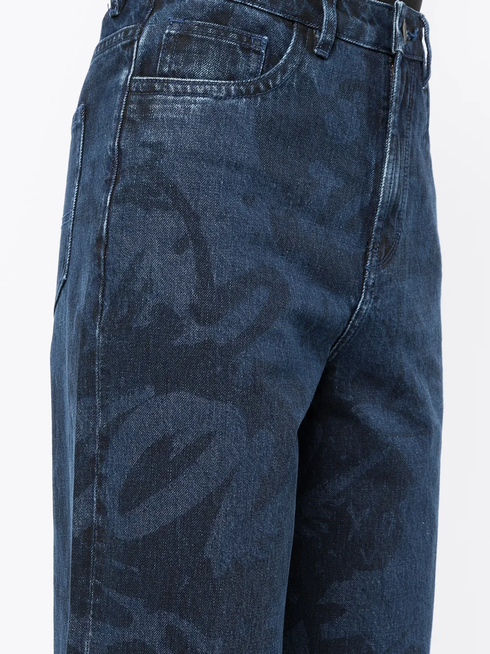 All-Over Graffiti Print Jeans