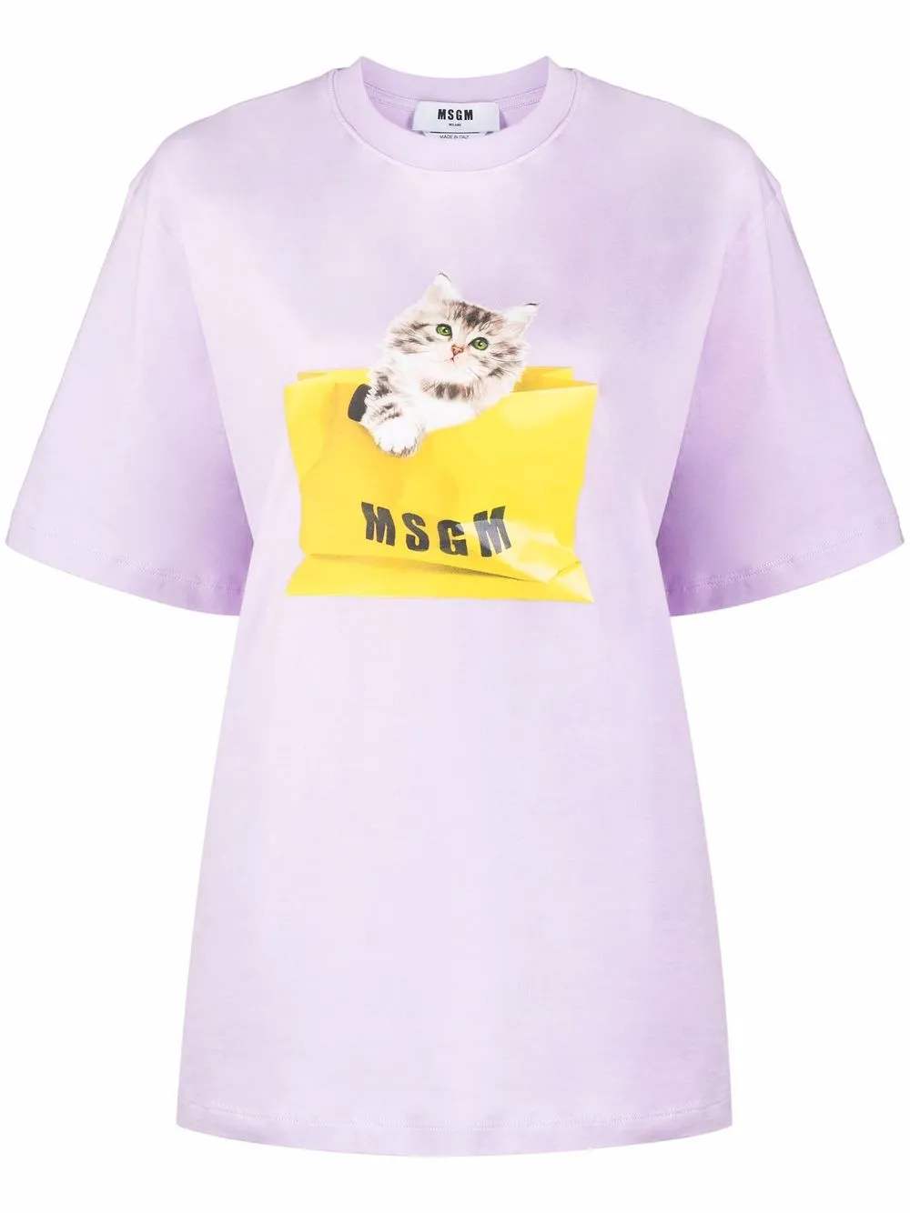 

MSGM playera con estampado gráfico - Morado