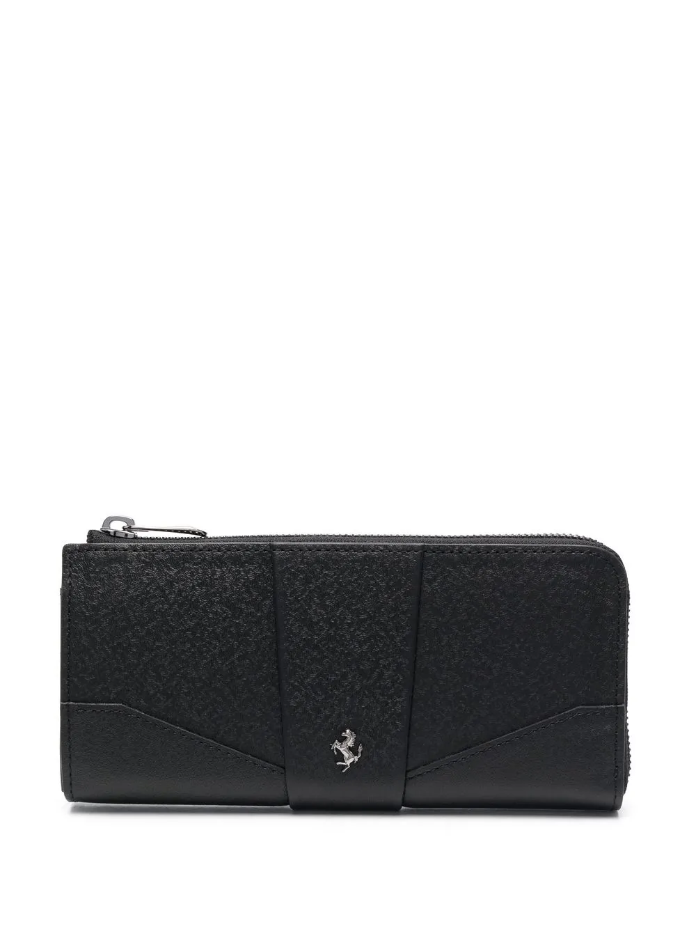 

Ferrari logo-plaque detail continental wallet - Black