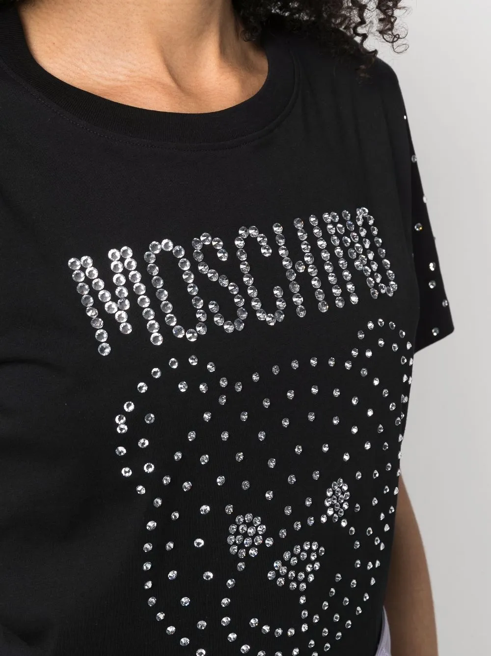 фото Moschino футболка из органического хлопка с логотипом