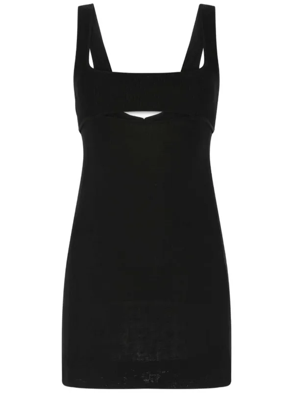 saint laurent cut out mini dress SAINT LAURENT - Pink cut-out mini dress | Leam Roma