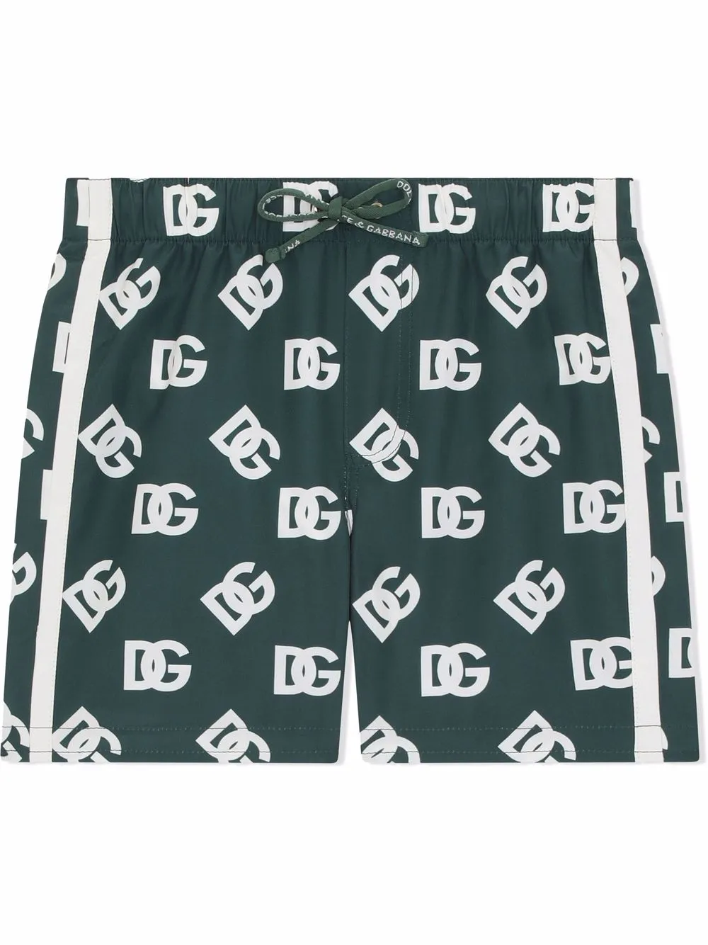 

Dolce & Gabbana Kids shorts de playa con logo estampado - Verde