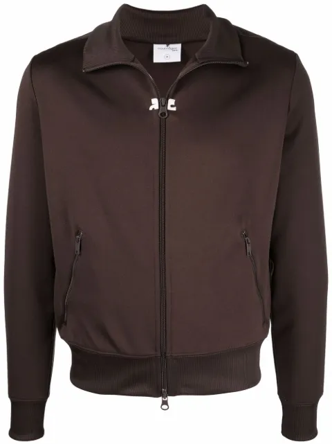 Courrèges logo-patch bomber jacket