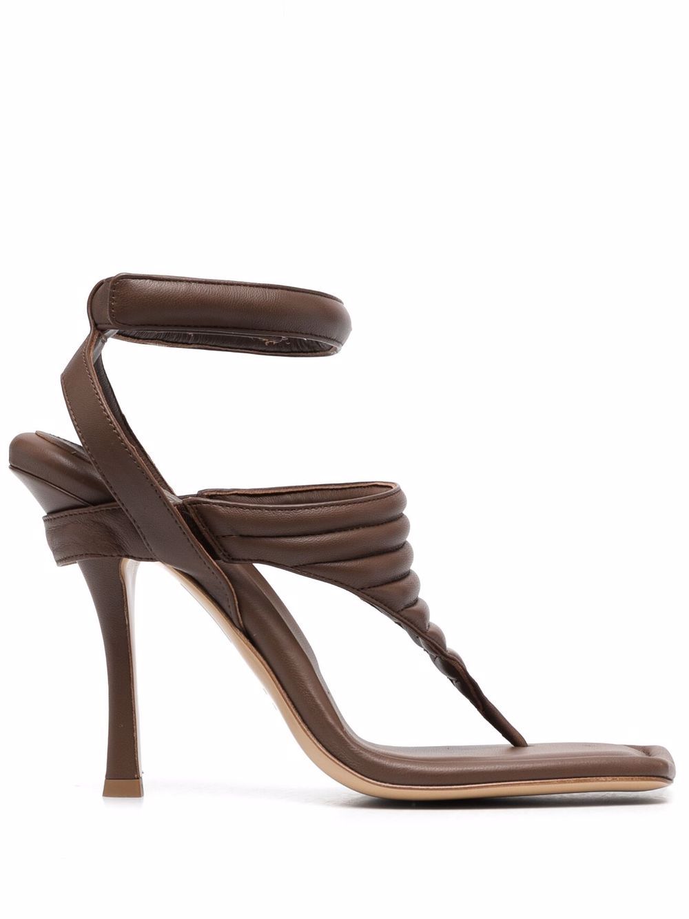 

GIABORGHINI Gia 8 110mm heeled leather sandals - Brown