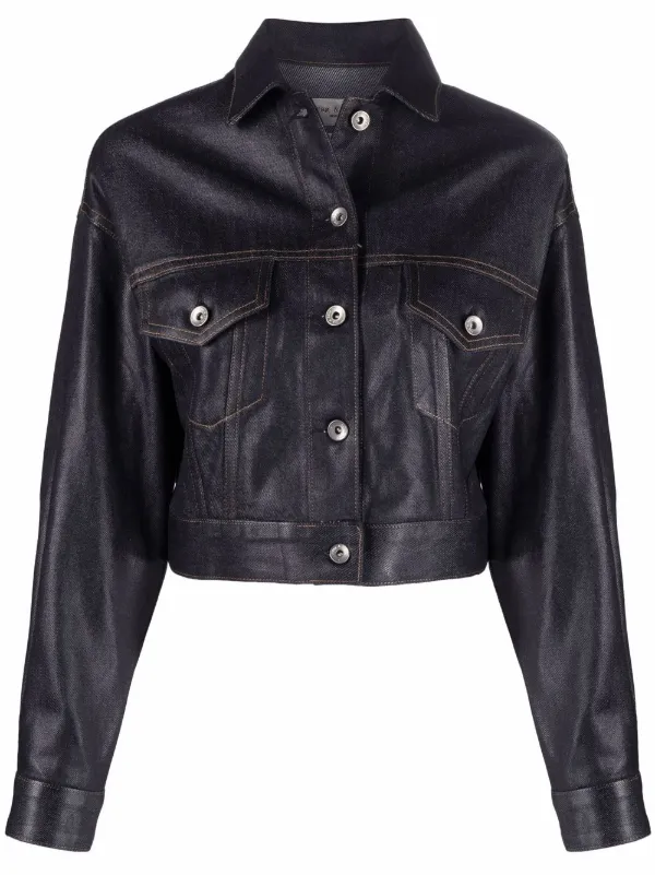 Rag \u0026 Bone Cropped Denim Jacket - Black