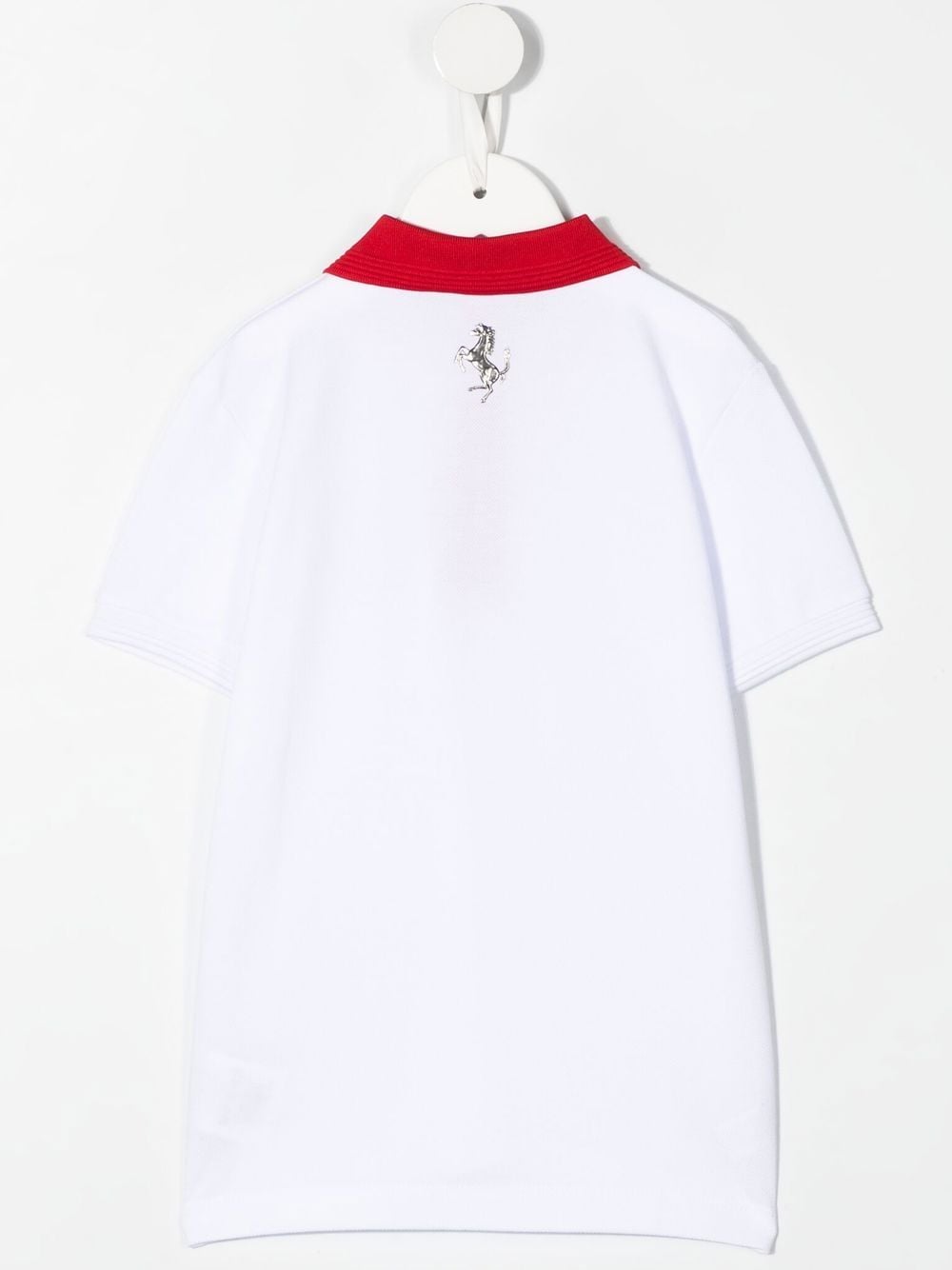 Ferrari Kids Poloshirt met logo-reliëf - Wit