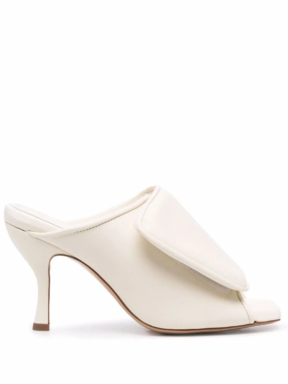 

GIABORGHINI square-toe leather 95mm mules - Neutrals