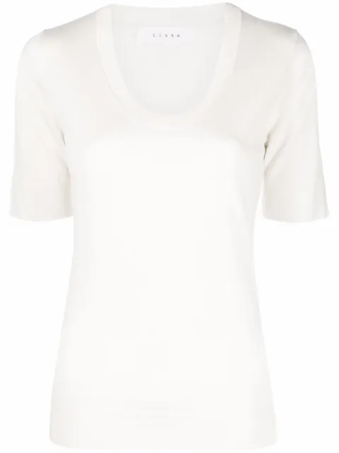 Liska top tejido con cuello redondo