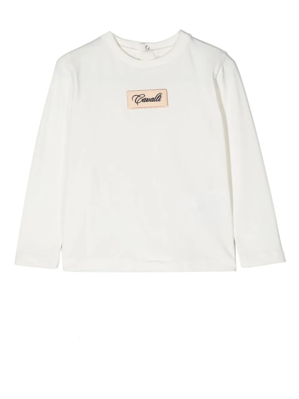 

Roberto Cavalli Junior playera con parche del logo - Blanco