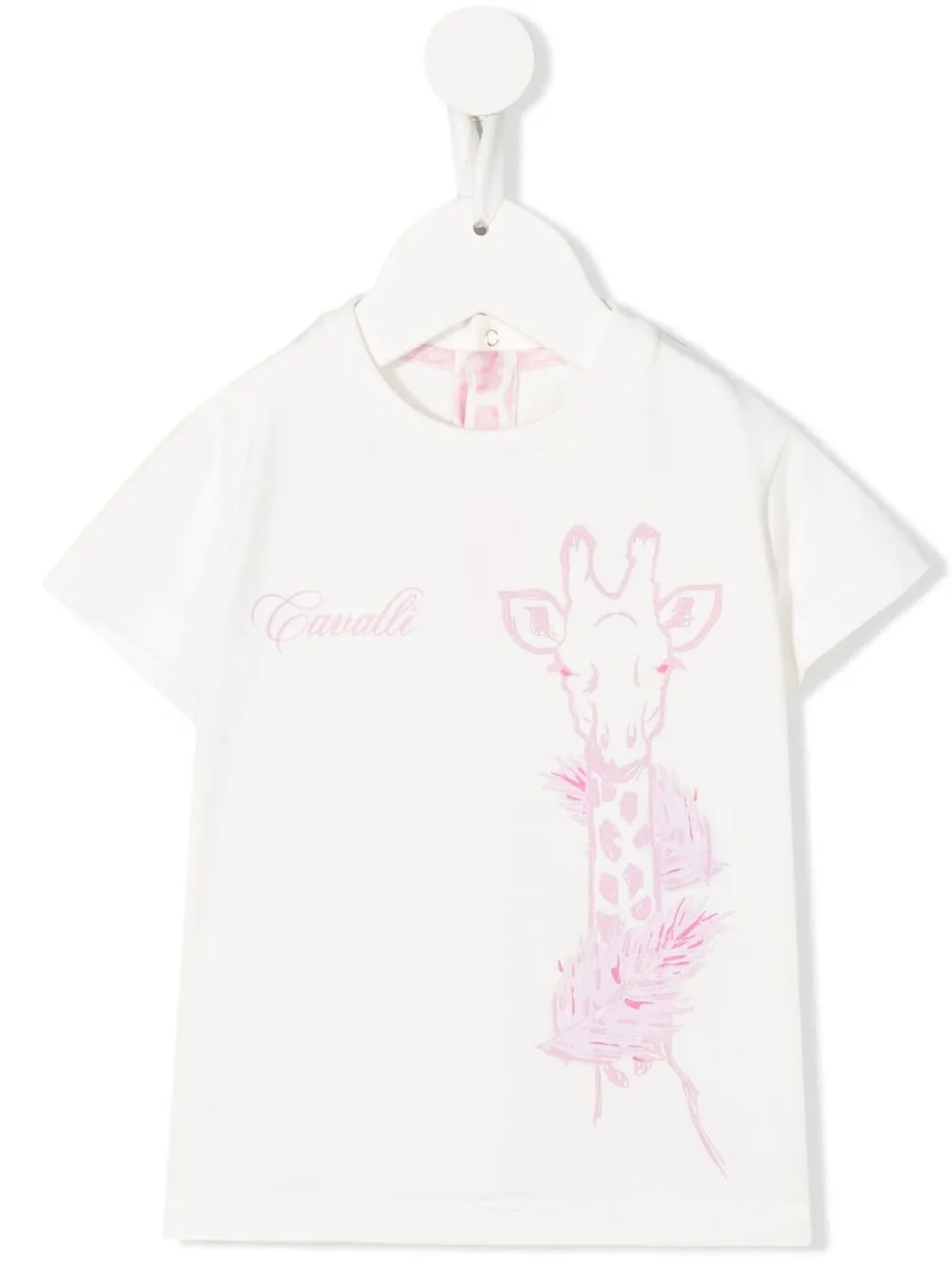 

Roberto Cavalli Junior playera con animal print - Blanco