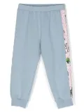 Roberto Cavalli Junior graphic-print cotton trackpants - Blue