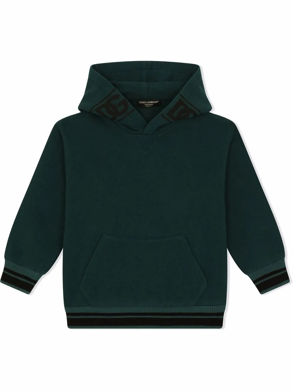 

Dolce & Gabbana Kids hoodie con logo estampado - Verde