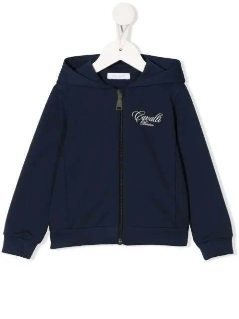 Roberto Cavalli Junior long-sleeve cotton hoodie