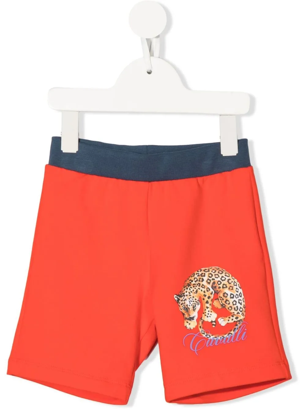 

Roberto Cavalli Junior shorts deportivos con estampado gráfico - Rojo