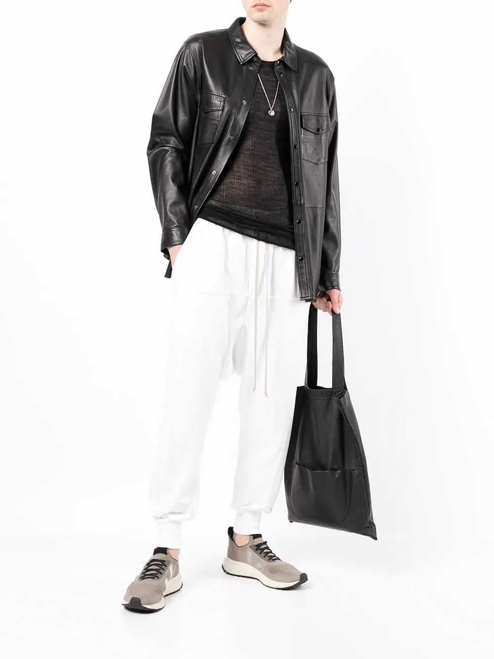 фото Rick owens drkshdw спортивные брюки с низким шаговым швом