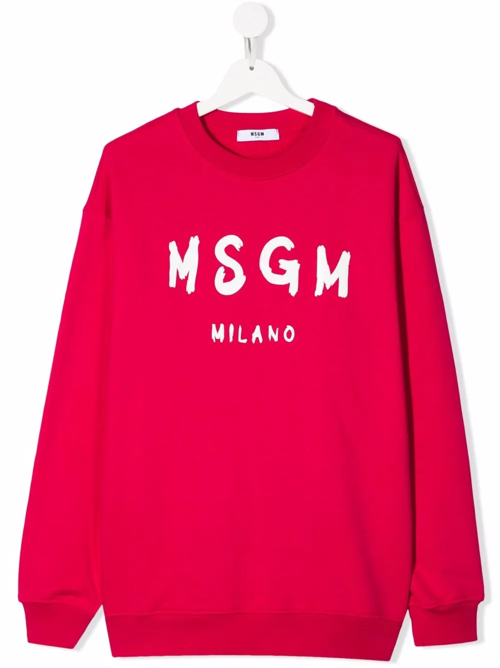 

MSGM Kids sudadera con logo estampado - Rosado