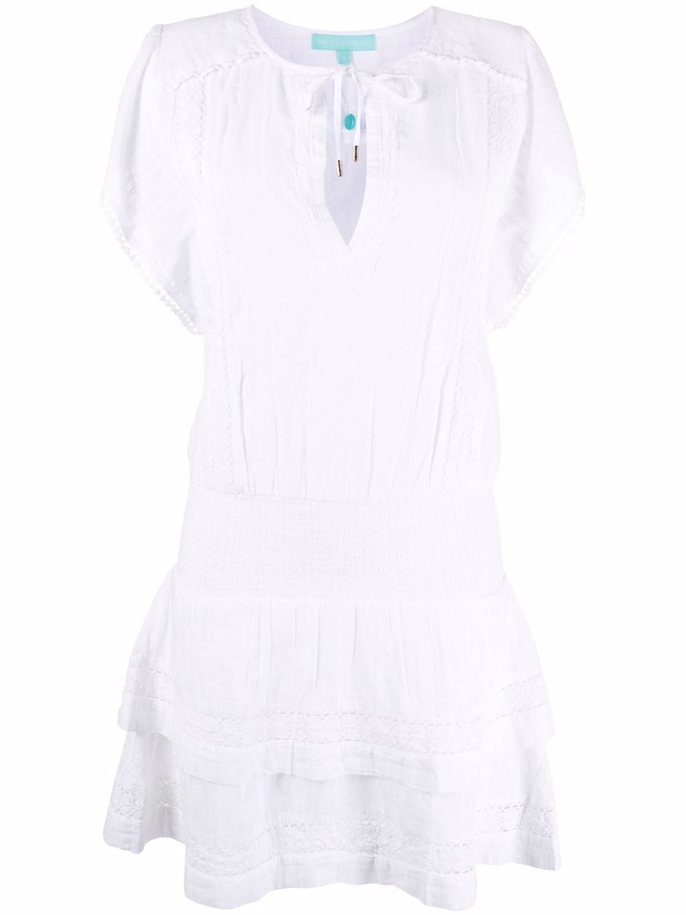 фото Melissa odabash georgie embroidered mini dress