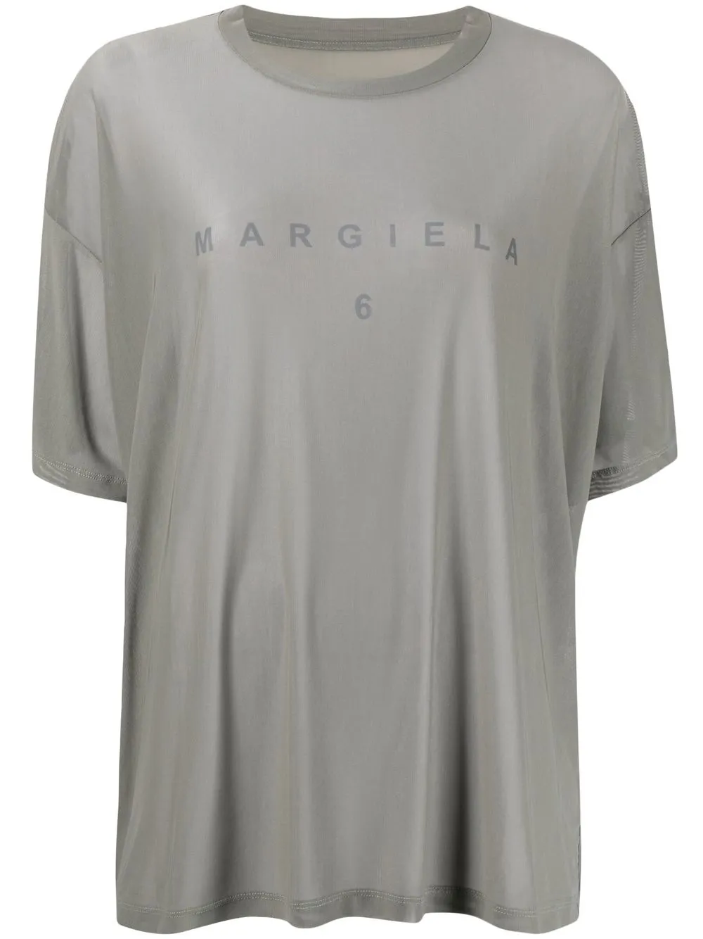 

MM6 Maison Margiela logo-print short-sleeved T-shirt - Grey