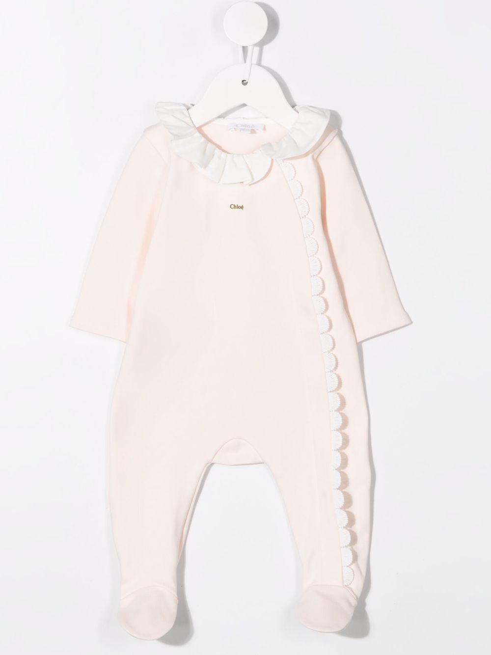 фото Chloé kids scallop-edge bodysuit set