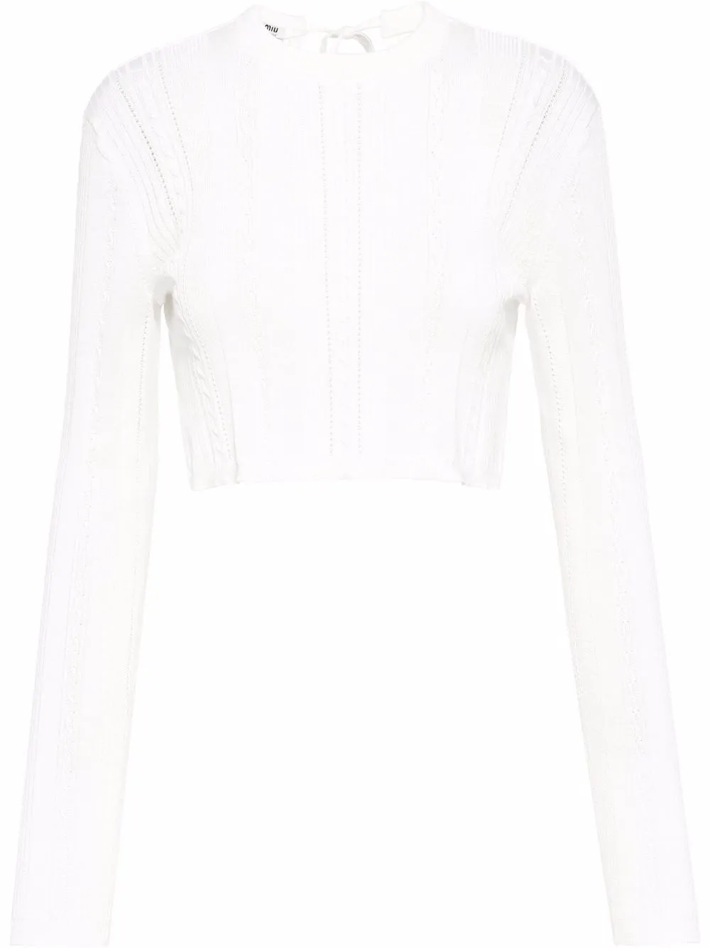 

Miu Miu rear tie-fastening jumper - White